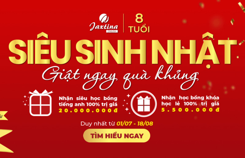 Siêu sinh nhật Jaxtina – Tổng giá trị quà tặng lên tới 800.000.000 đồng