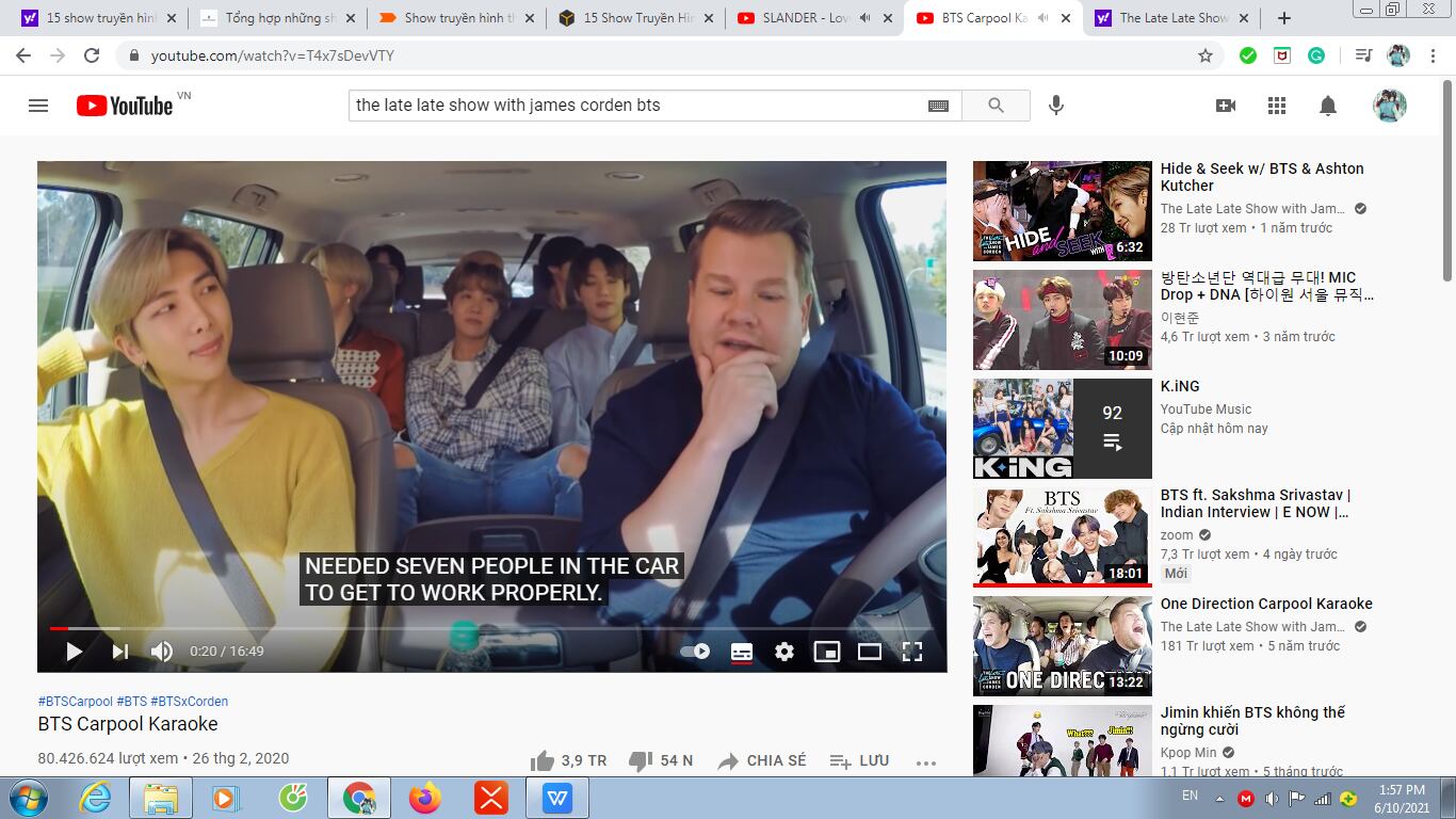 The Late Show With Jame Corden - Show truyền hình thực tế nổi tiếng
