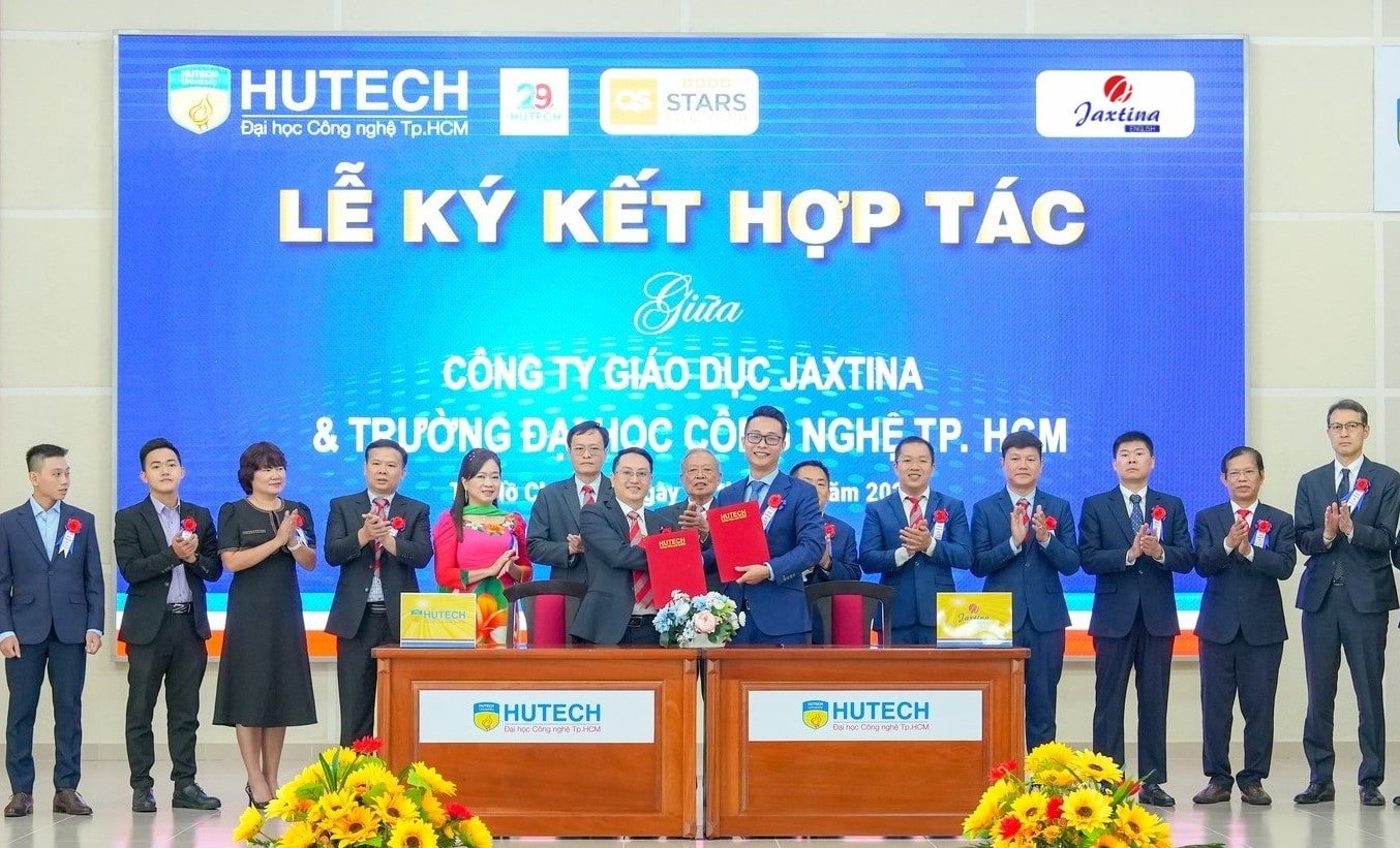 Lễ ký kết hợp tác giữa Hệ thống Anh ngữ Jaxtina và trường Đại học Công nghệ TP.HCM (HUTECH)