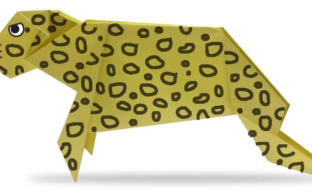 Hướng dẫn gấp Origami con báo