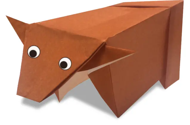 Hướng dẫn gấp Origami con trâu
