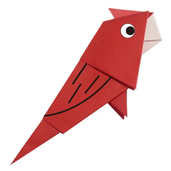 Hướng dẫn gấp Origami con vẹt