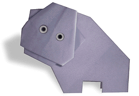 Hướng dẫn gấp Origami con hà mã