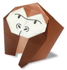 Hướng dẫn gấp Origami con khỉ đột