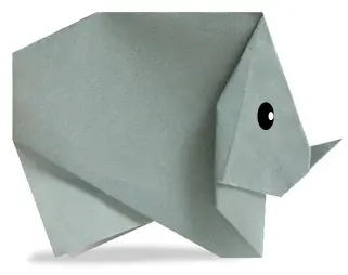 Hướng dẫn tạo Origami con Tê giác