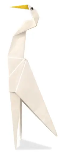 Hướng dẫn gấp Origami con cò