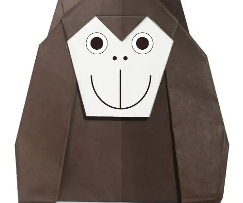 Hướng dẫn gấp Origami con vượn