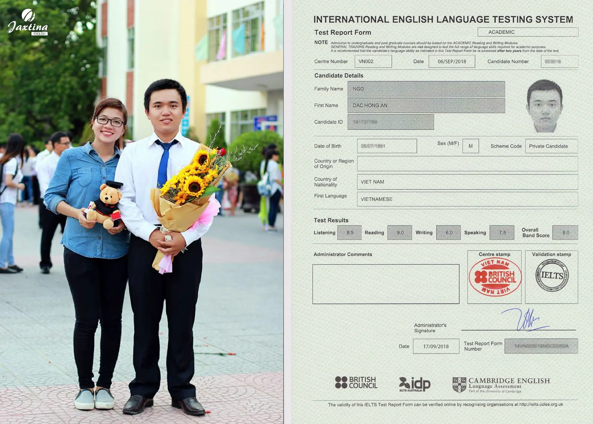 Thành tích đáng tự hào của học viên Jaxtina