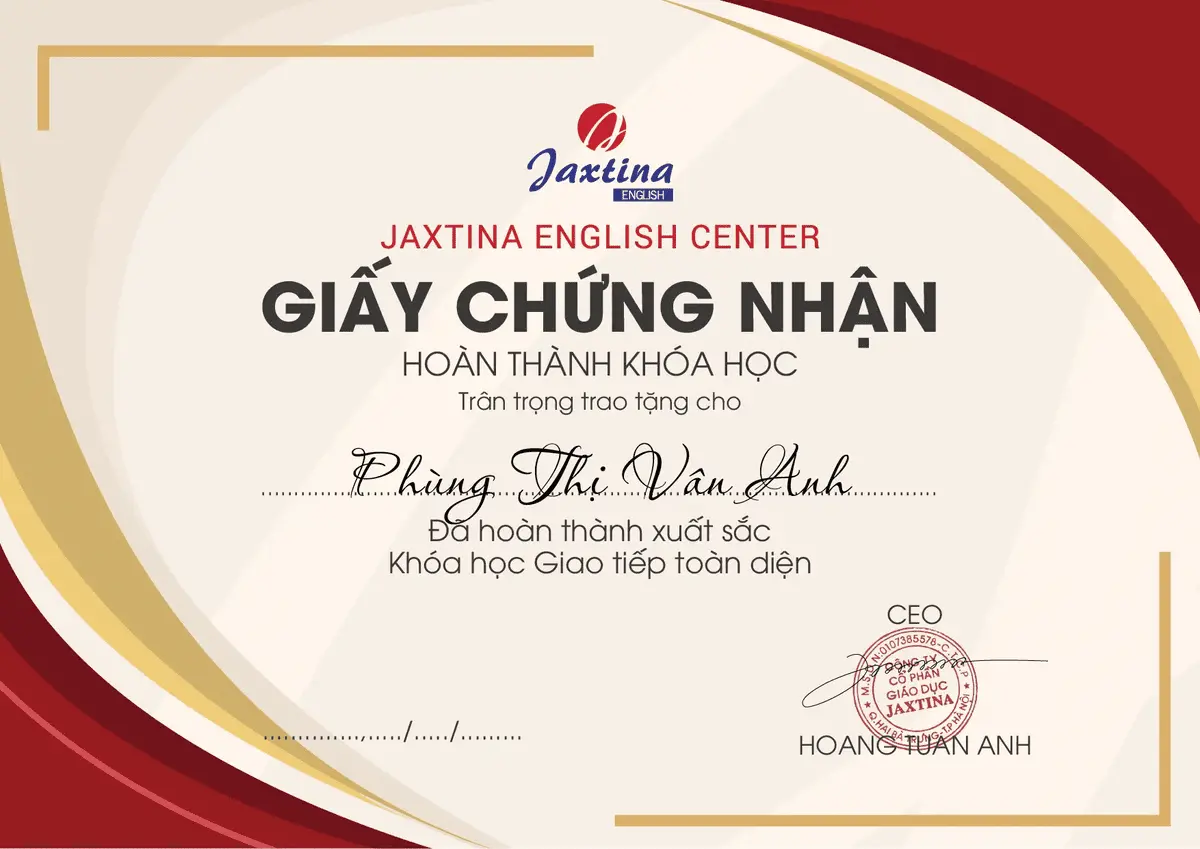 Học tiếng Anh ở trung tâm có bằng không? Giải đáp cùng Jaxtina