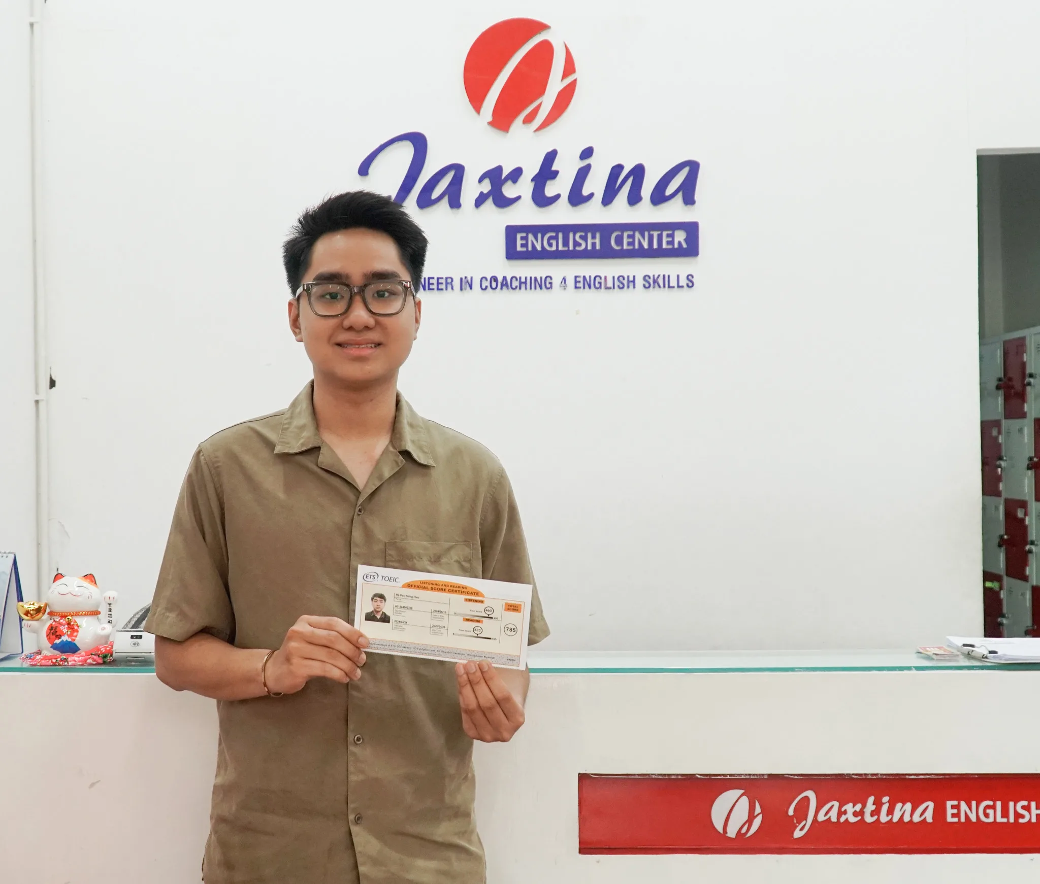 Chúc mừng Hồ Đắc Trung Hiếu đạt thành tích 785 TOEIC