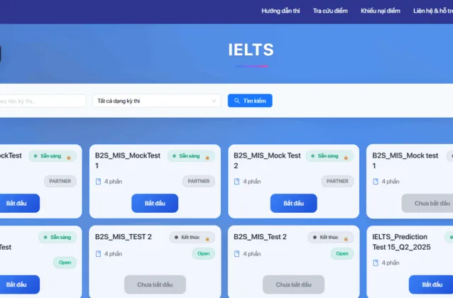 Website Luyện Đề IELTS Trực Tuyến – Ôn Thi IELTS Hiệu Quả