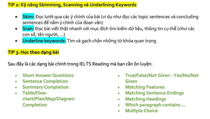 ôn ielts cho người mới bắt đầu
